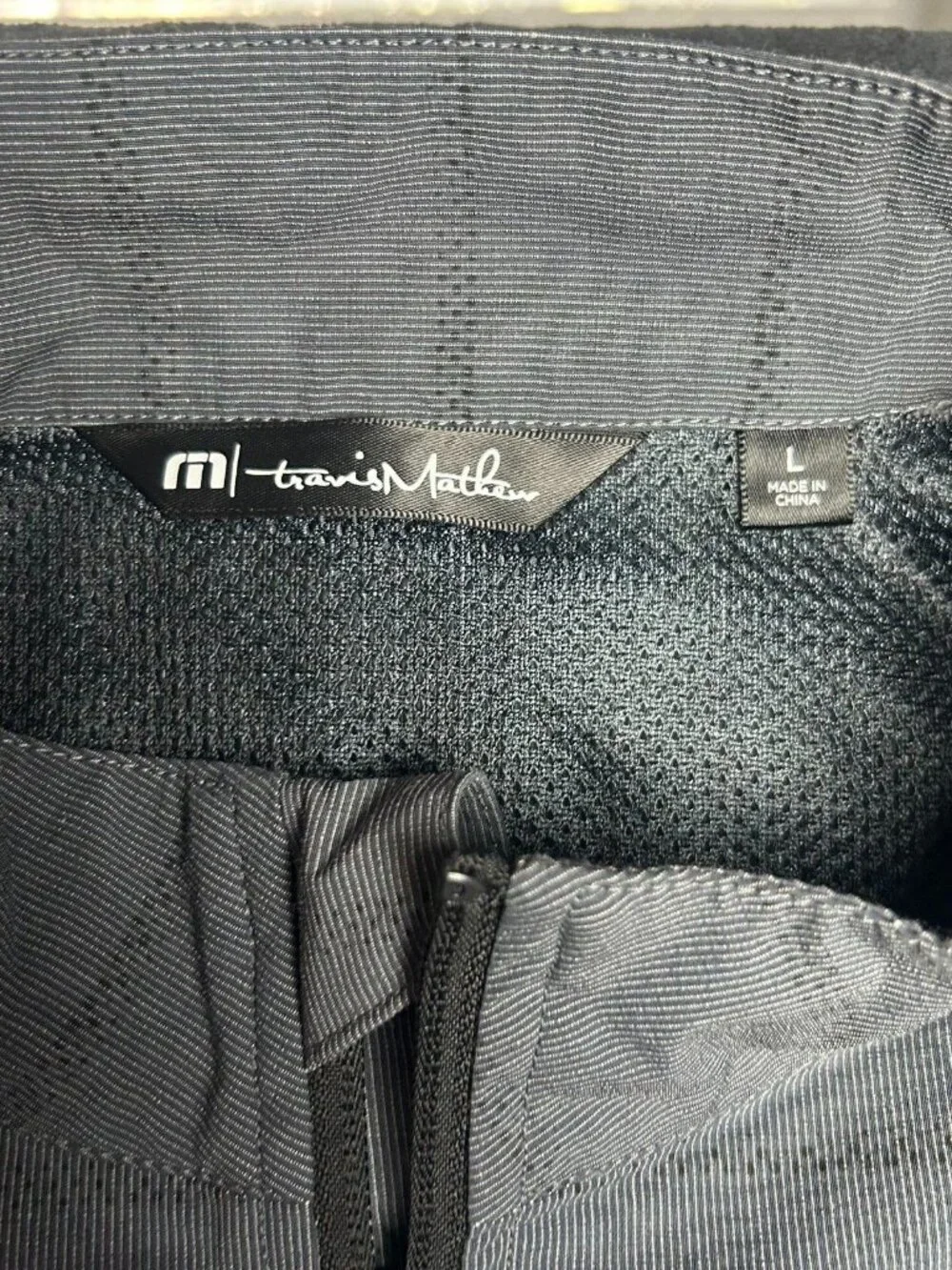 Travis Mathew Full Zip Jacket L Charcoal Gray Golf Print Lining
